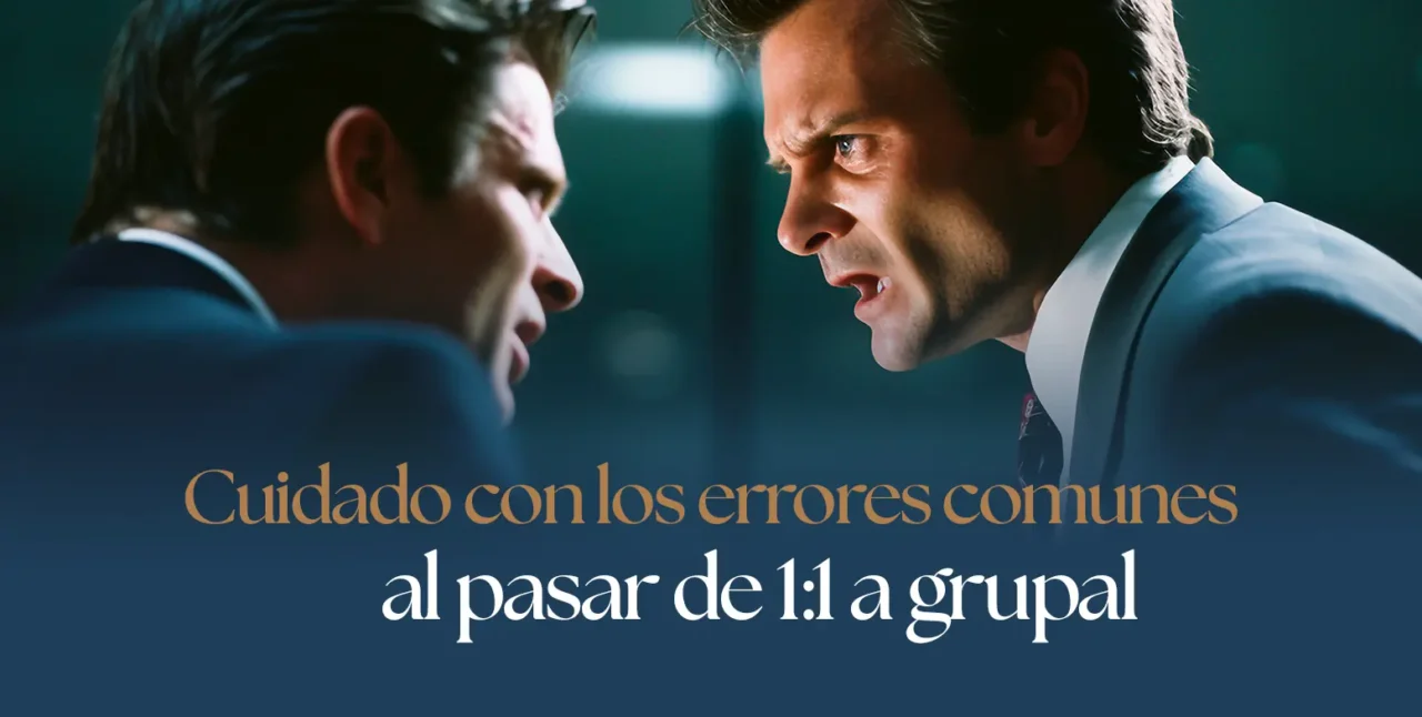 Cuidado con los errores comunes al pasar de 1:1 a grupal